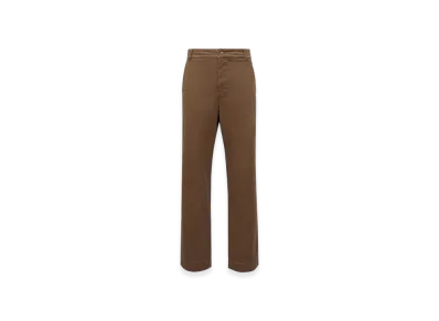 MONCLER Cotton Gabardine Trousers "Brown"