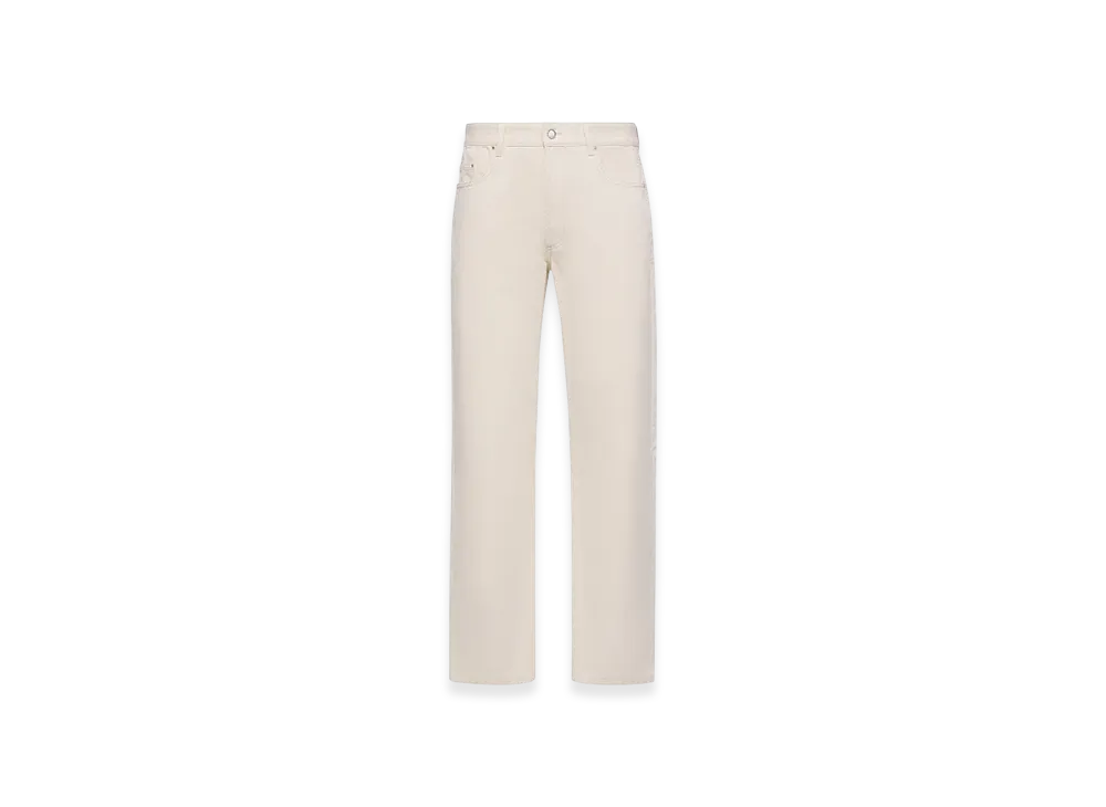 MONCLER Straight Leg Jeans "White Ivory"