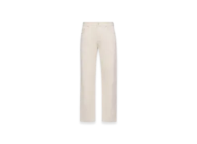 MONCLER Straight Leg Jeans "White Ivory"