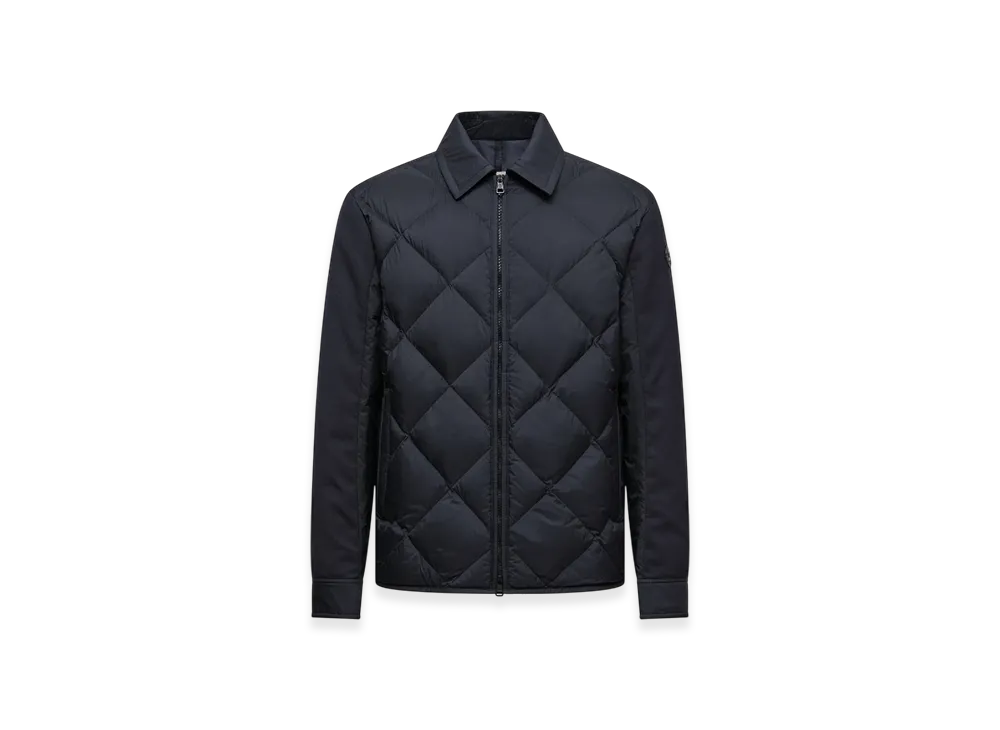 MONCLER Aiguille Diamond-Quilted Down Shirt Jacket "Blue"
