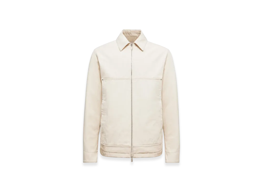 MONCLER Ormoy Denim Down Shirt Jacket "White Ivory"