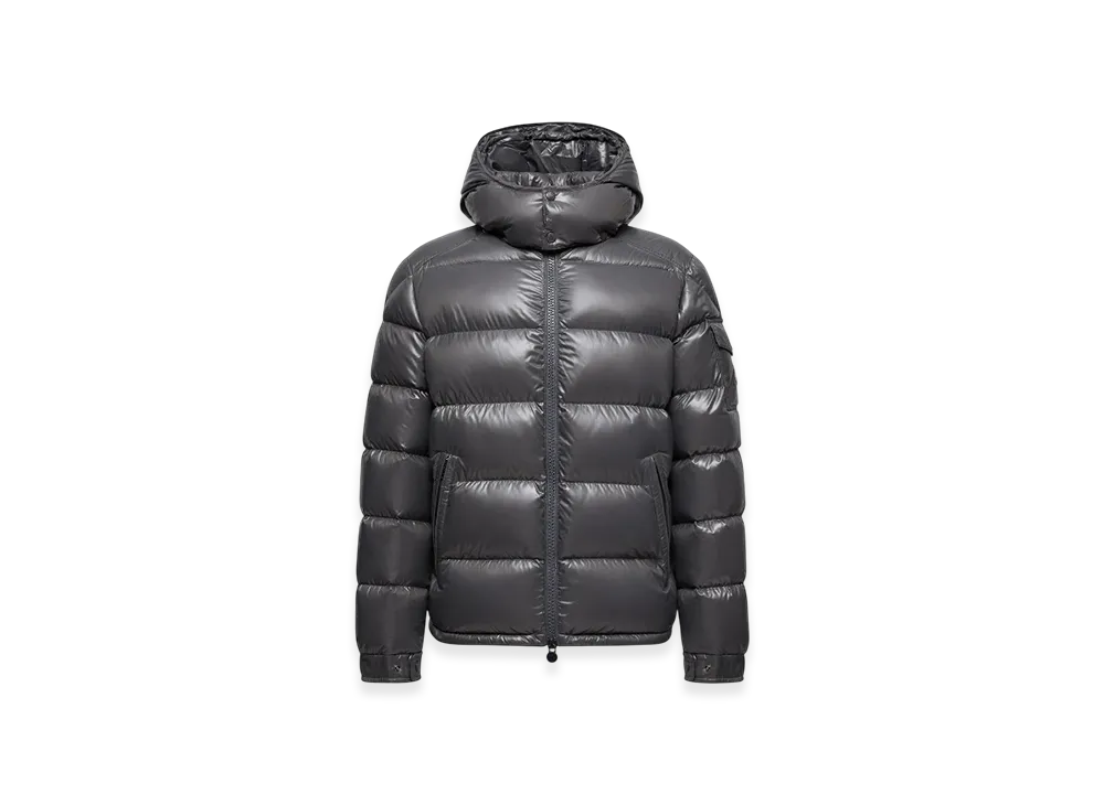 MONCLER Maya Hooded Short Down Jacket "Dark Grey"