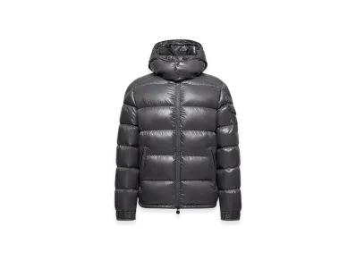MONCLER Maya Hooded Short Down Jacket "Dark Grey"