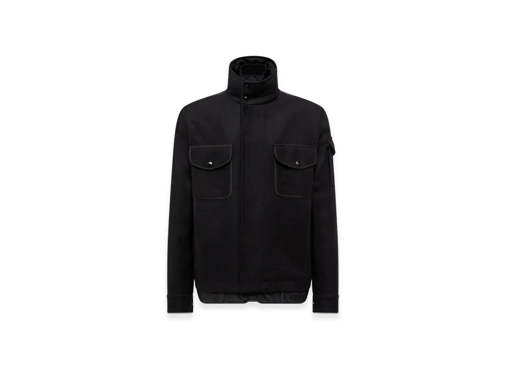 MONCLER Avoine Wool Short Down Jacket "Black"