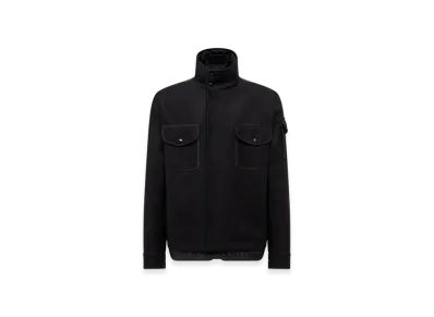 MONCLER Avoine Wool Short Down Jacket "Black"