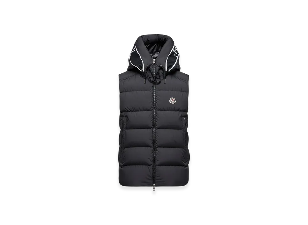 MONCLER Cardamine Hooded Down Gilet "Black"