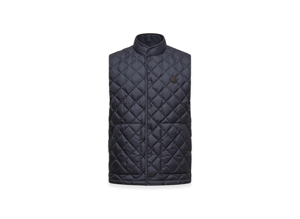MONCLER Lycope Diamond-Quilted Down Gilet "Blue"