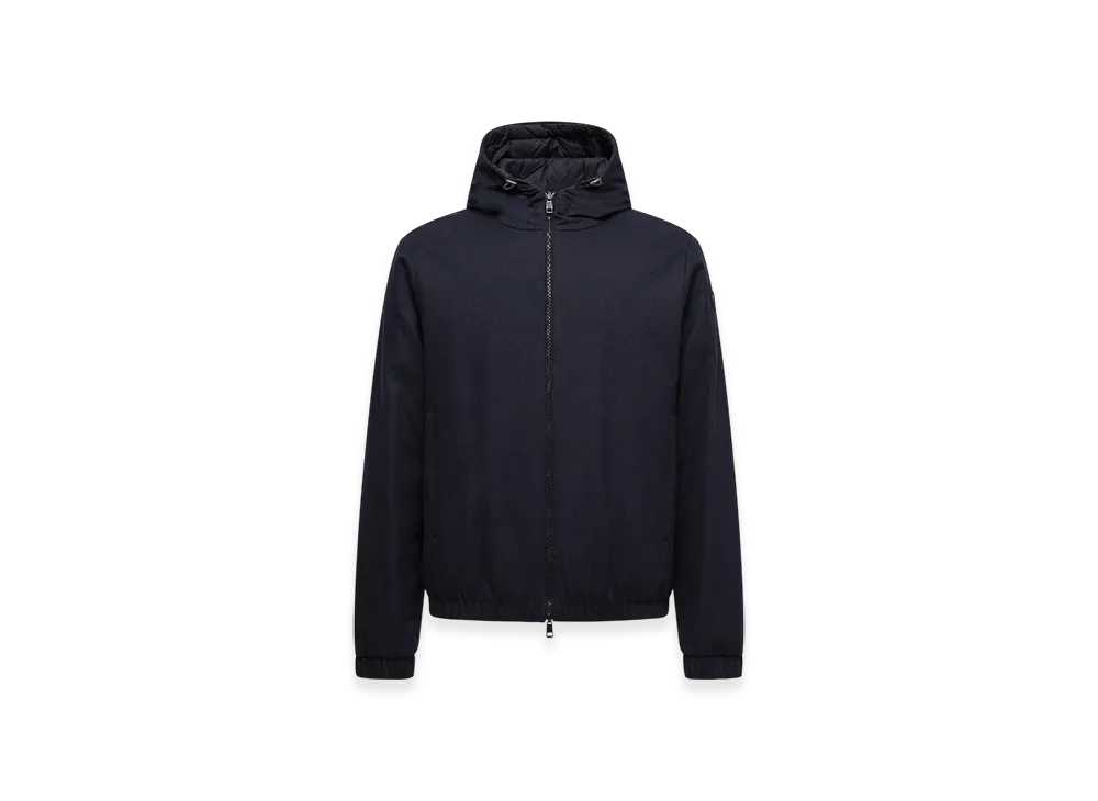 MONCLER Guerande Reversible Hooded Short Down Jacket "Navy Blue"