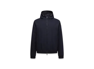 MONCLER Guerande Reversible Hooded Short Down Jacket "Navy Blue"