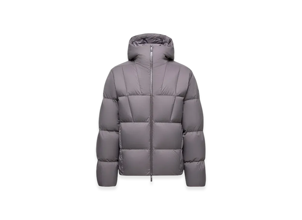 MONCLER Fusain Hooded Short Down Jacket "Dark Grey"