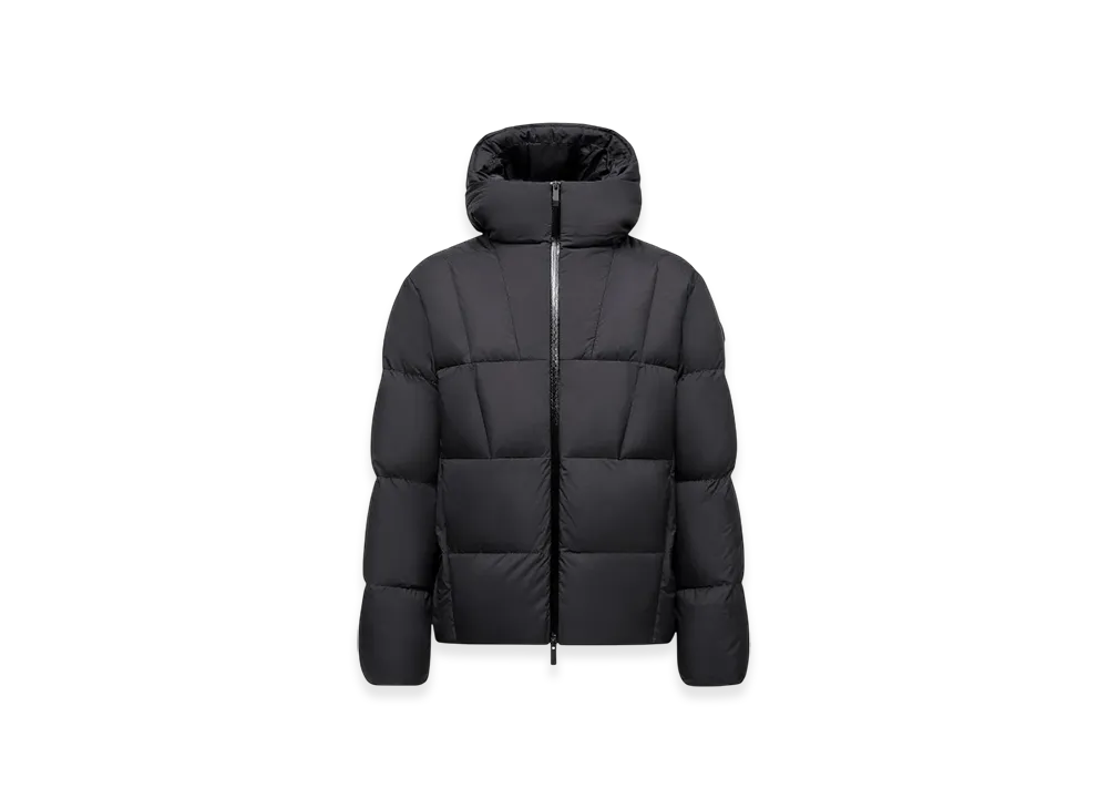 MONCLER Fusain Hooded Short Down Jacket "Black"