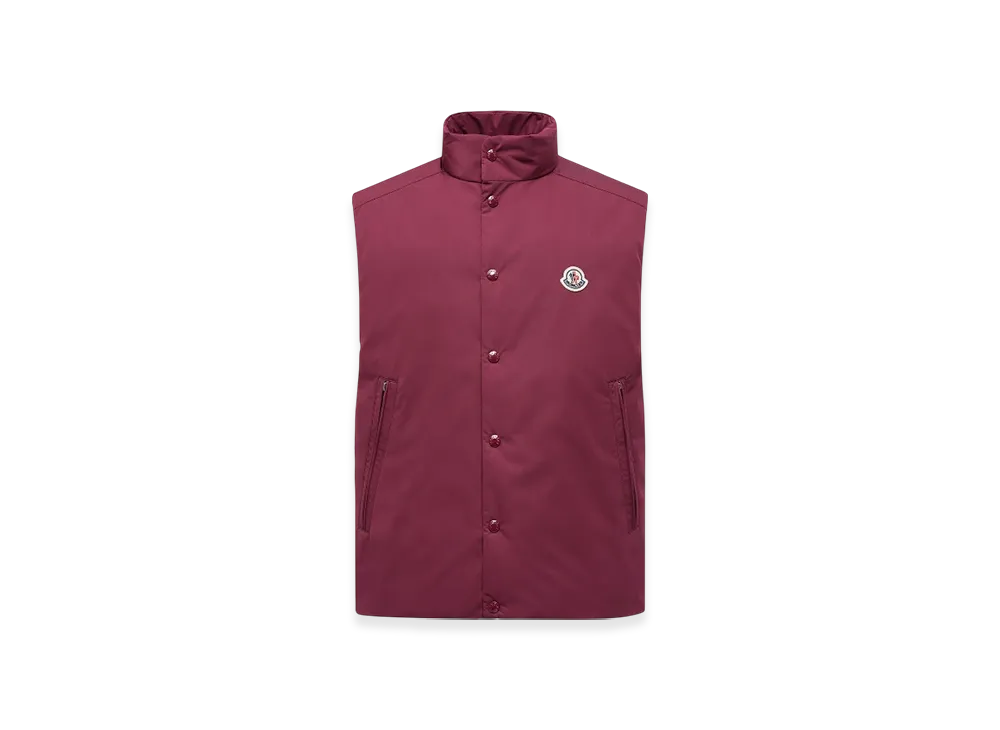 MONCLER Pilat Short Down Gilet "Burgundy"