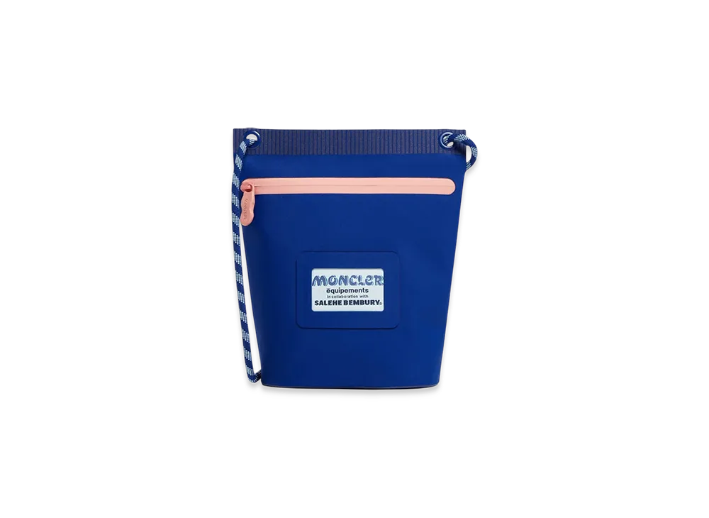 MONCLER Amoeba Water-Repellent Pouch by Salehe Bembury "Blue"