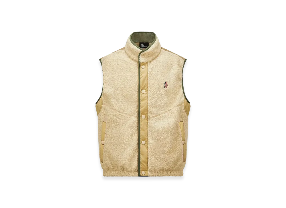 MONCLER Teddy Padded Gilet "Olive Green"