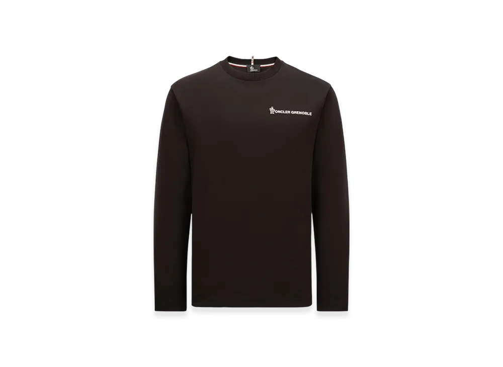 MONCLER Logo Long Sleeve Cotton T-Shirt "White"