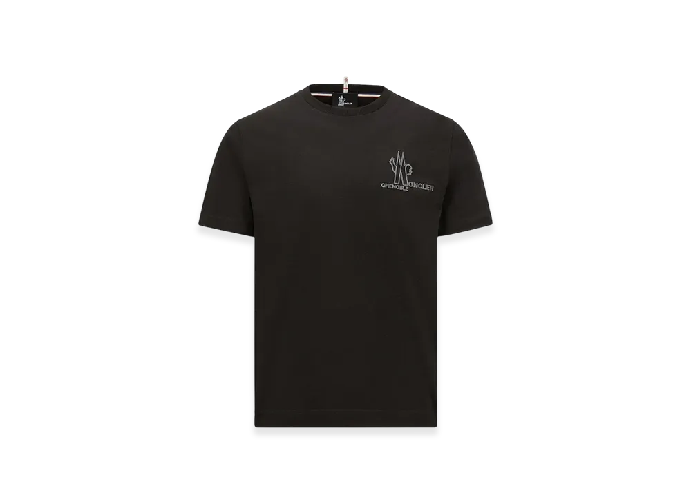 MONCLER Embossed Logo Cotton T-Shirt "Brown"