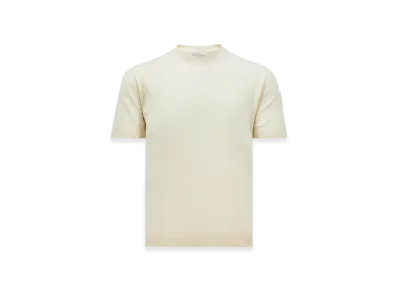 MONCLER Silk & Cotton Knit T-Shirt "White"