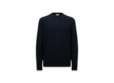 MONCLER Logo Patch Cotton Jumper "Navy Blue"