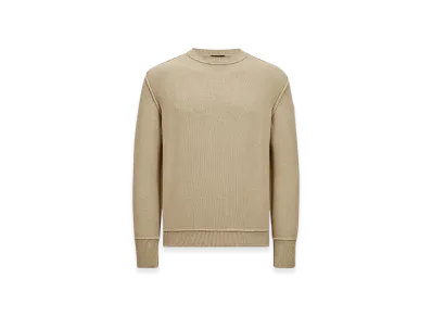 MONCLER Textured Cotton Jumper "Light Beige"