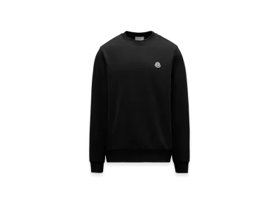 MONCLER Logo Patch Cotton Sweatshirt "Black"