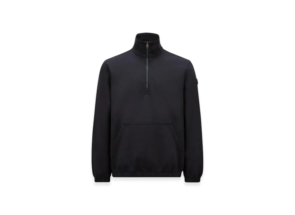 MONCLER Cotton Half-Zip Sweatshirt "Navy Blue"