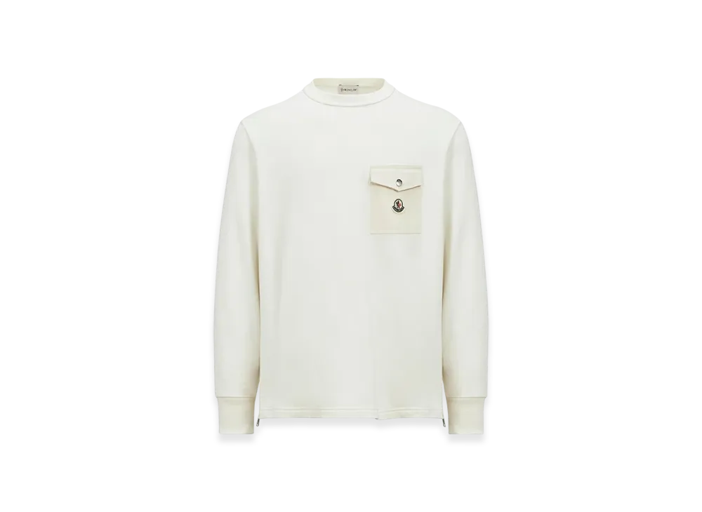MONCLER Cotton Sweatshirt with Pocket "White"
