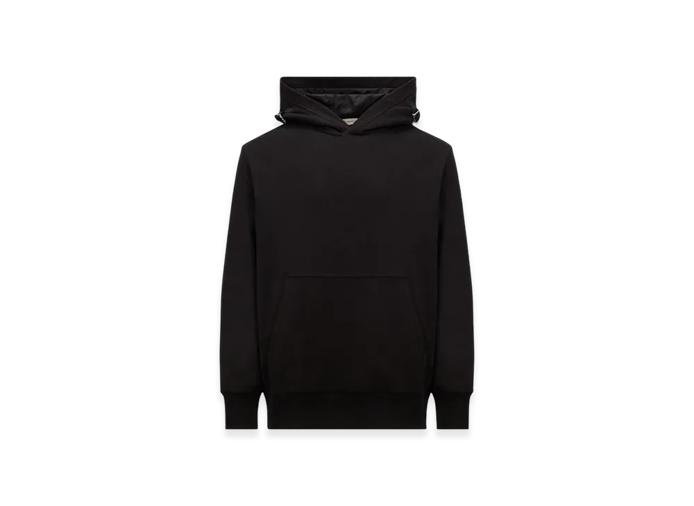 MONCLER Adjustable Cotton Hoodie "Black"