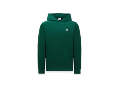 MONCLER Logo Patch Cotton Hoodie "Green"
