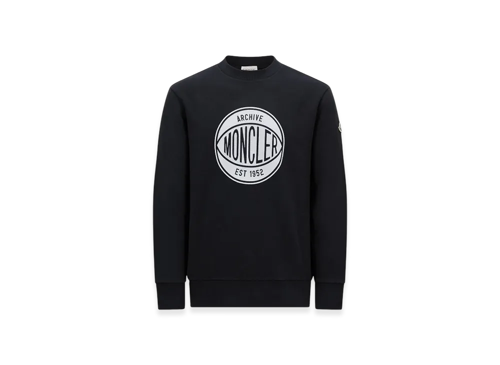 MONCLER Basketball Logo Cotton Sweatshirt "Navy Blue"