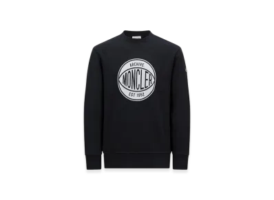 MONCLER Basketball Logo Cotton Sweatshirt "Navy Blue"