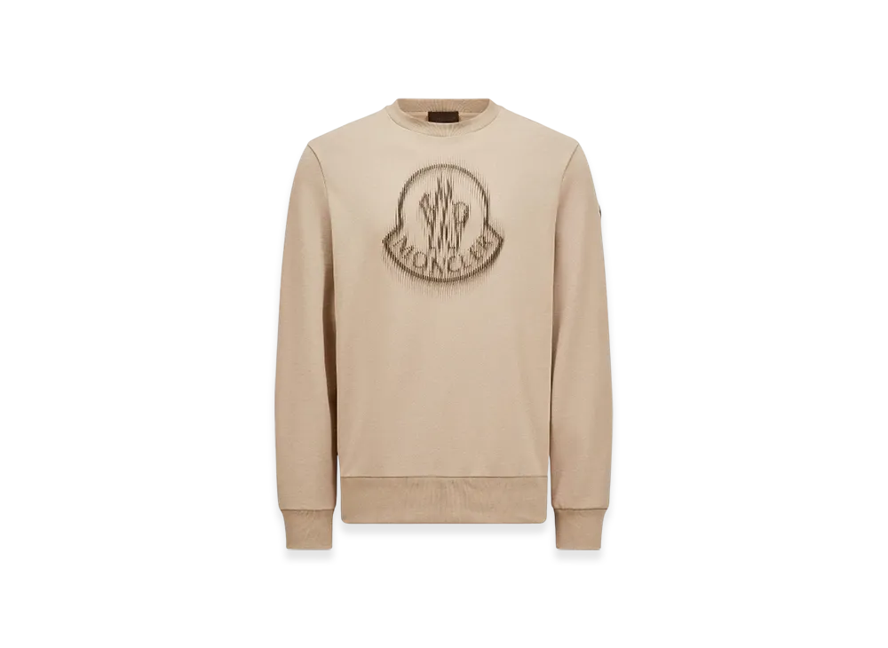 MONCLER Blurred Logo Sweatshirt "Light Beige"