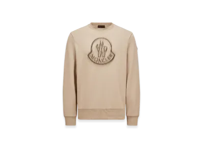 MONCLER Blurred Logo Sweatshirt "Light Beige"