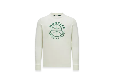 MONCLER Basketball Logo Long Sleeve T-Shirt "White"