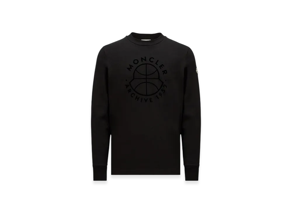 MONCLER Basketball Logo Long Sleeve T-Shirt "Black"