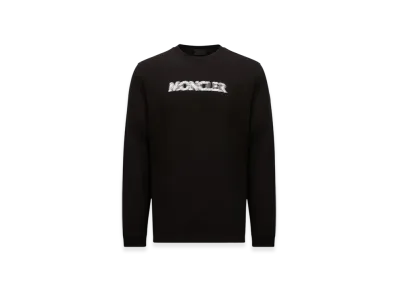 MONCLER Blurred Logo Long Sleeve T-Shirt "Black"