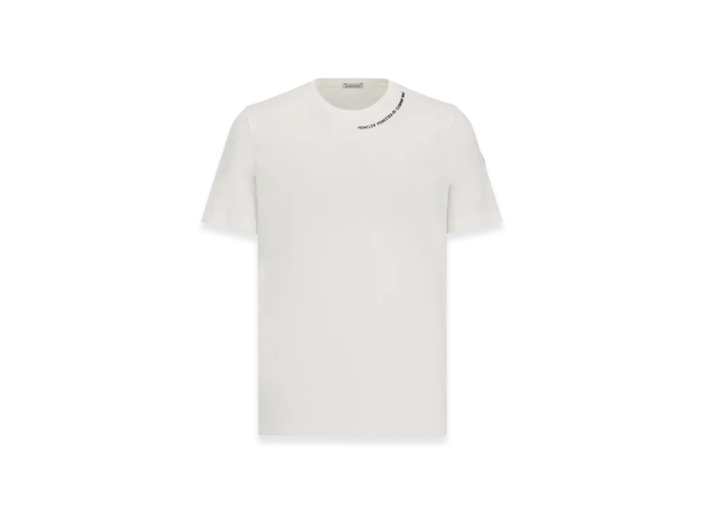 MONCLER Embossed Logo Cotton T-Shirt "White"