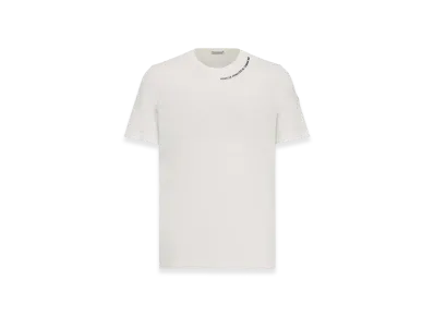 MONCLER Embossed Logo Cotton T-Shirt "White"