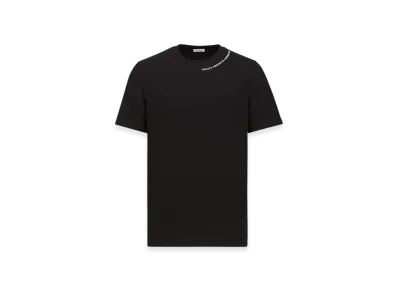 MONCLER Embossed Logo Cotton T-Shirt "Black"