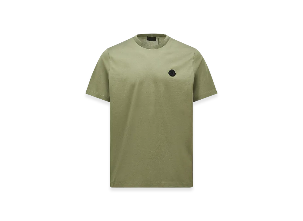 MONCLER Vertical Back Logo Cotton T-Shirt "Sage Green"