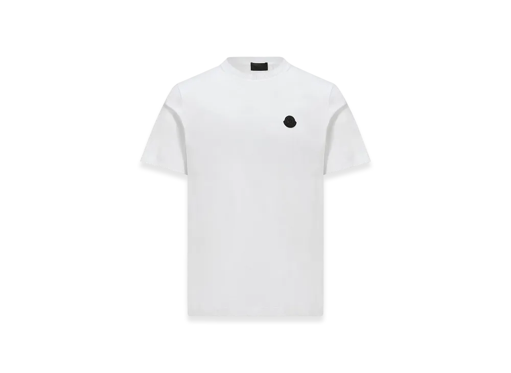 MONCLER Vertical Back Logo Cotton T-Shirt "White"