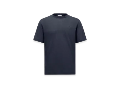 MONCLER Logo Linen T-Shirt "Dark Blue"