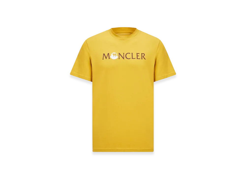 MONCLER Punctuation Logo Cotton T-Shirt "Yellow"