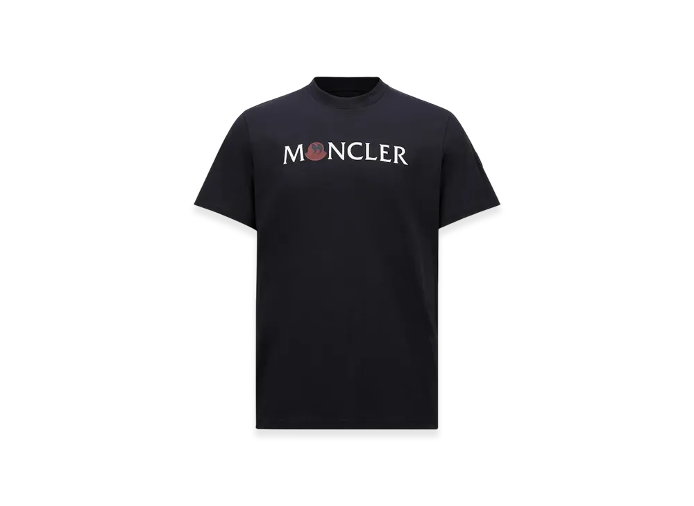 MONCLER Punctuation Logo Cotton T-Shirt "Dark Blue"