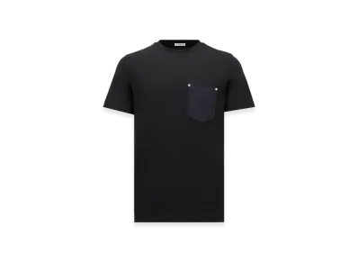 MONCLER Cotton & Denim T-Shirt with Pocket "Navy Blue"