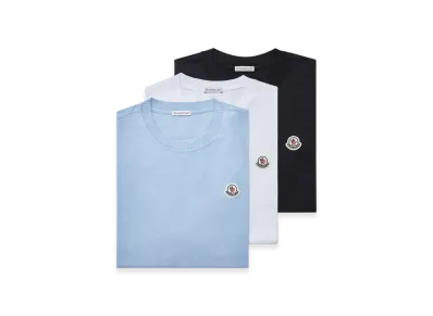 MONCLER Logo Patch Cotton T-Shirt (Pack Of Three) "Multi"