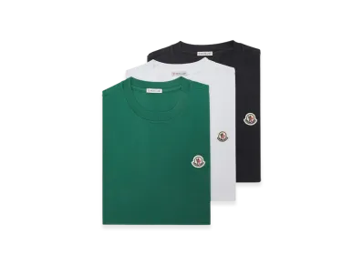MONCLER Logo Patch Cotton T-Shirt (Pack Of Three) "Multi"