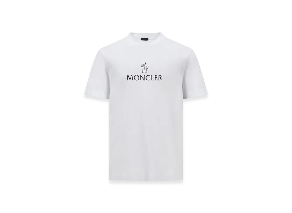 MONCLER Logo Cotton T-Shirt "White"