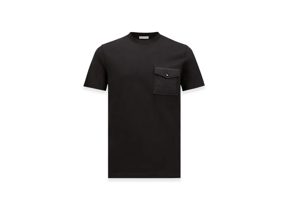 MONCLER Monogram Cotton T-Shirt With Pocket "Black"