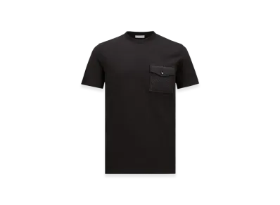 MONCLER Monogram Cotton T-Shirt With Pocket "Black"