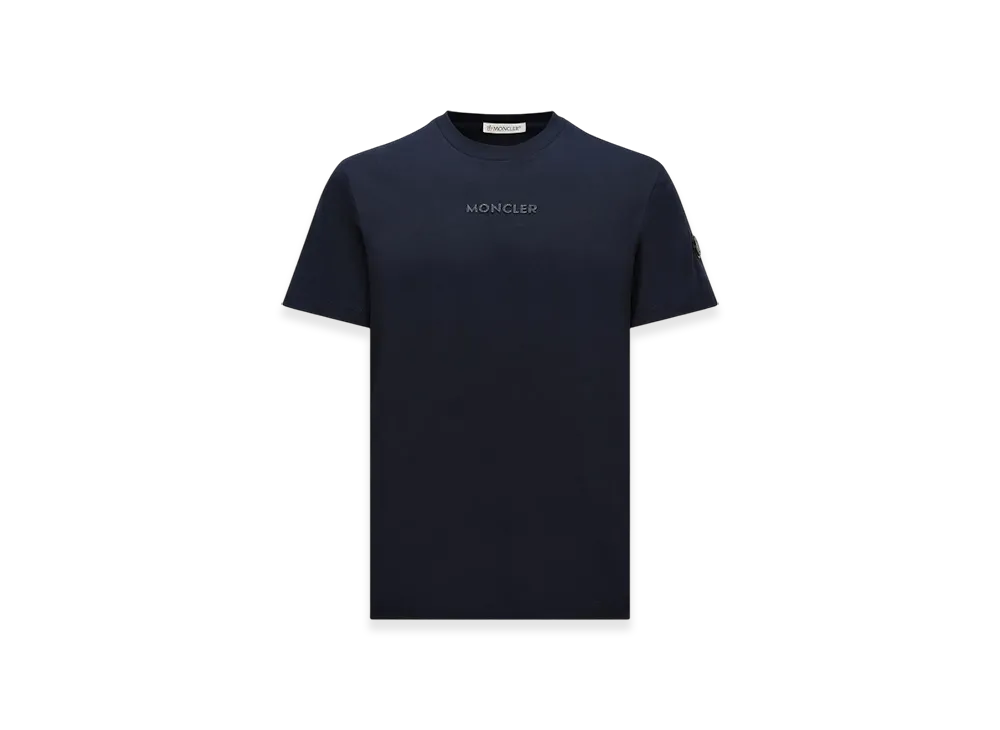 MONCLER Patch Logo Cotton T-shirt "Navy Blue"